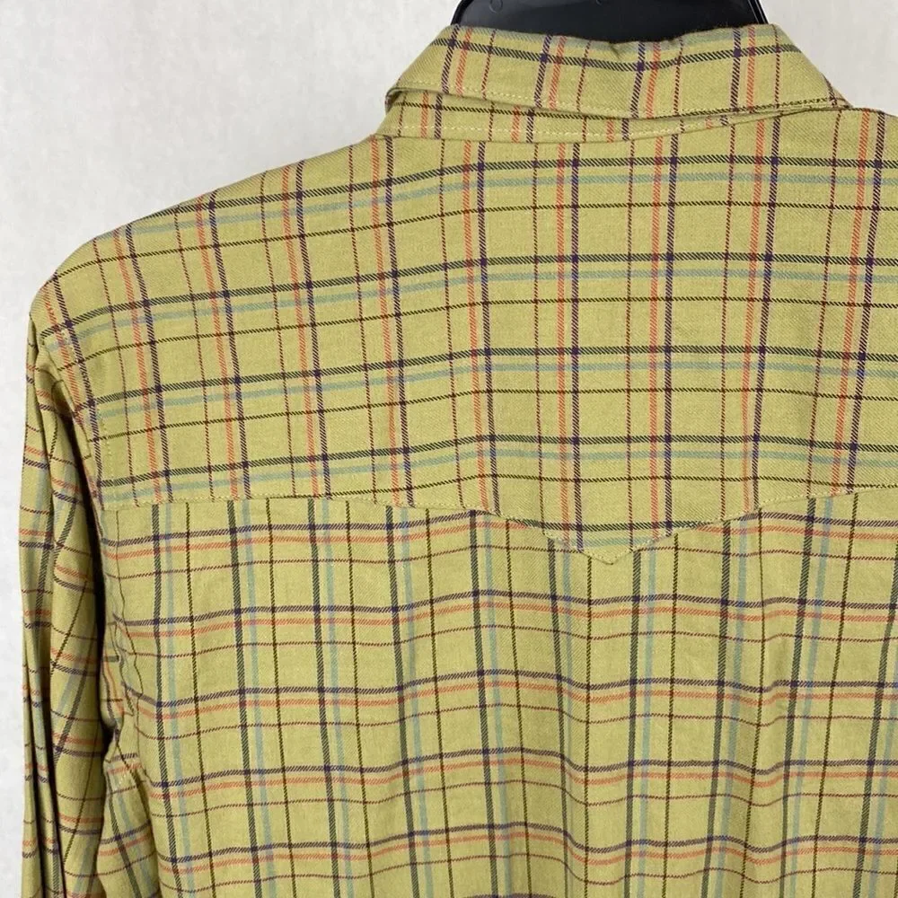 NWT Ruddock Shirts Button Down Vintage Made in USA Green Plaid Long Sleeve XXL